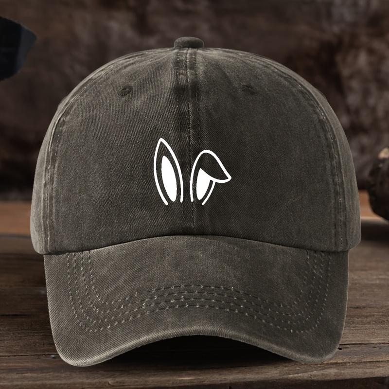Fun Rabbit Ears Print Baseball Hat Unisex Outdoor Fashion Versatile Peaked Hat Trend