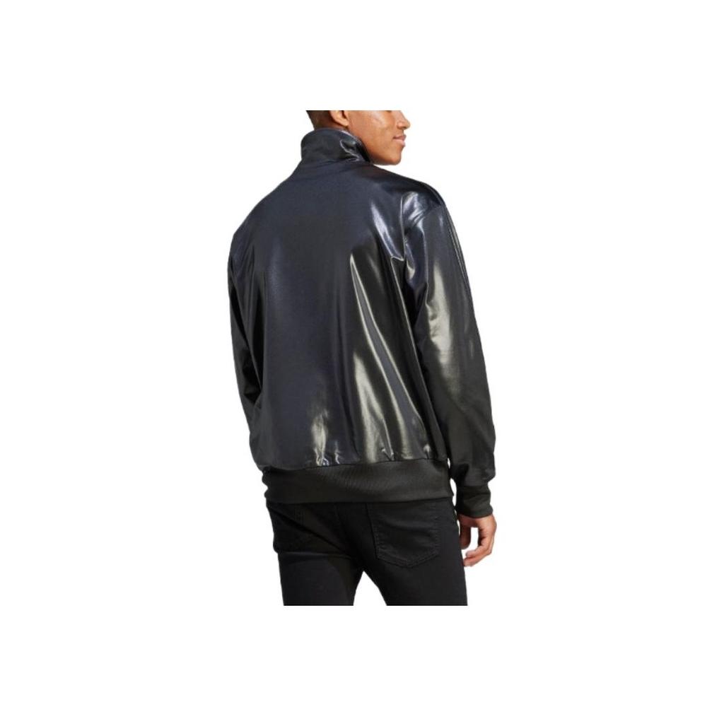 Adidas Originals Couleur Unie Micro Logo Veste Manches Longues à Col Zippé Homme Veste Noir IL6153