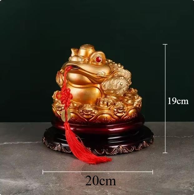 1PCS Resin Lucky Toad Ornament Living Room and Office New Chinese Style Savings Jar Cashier Decorative Crafts Opening Gift