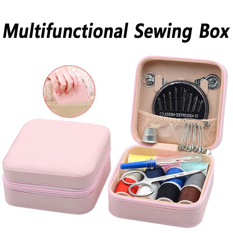New Portable Multifunctional Sewing Box for Home DIY Hand Sewing Tool Kit Quilting Stitching Embroidery Thread Accessories