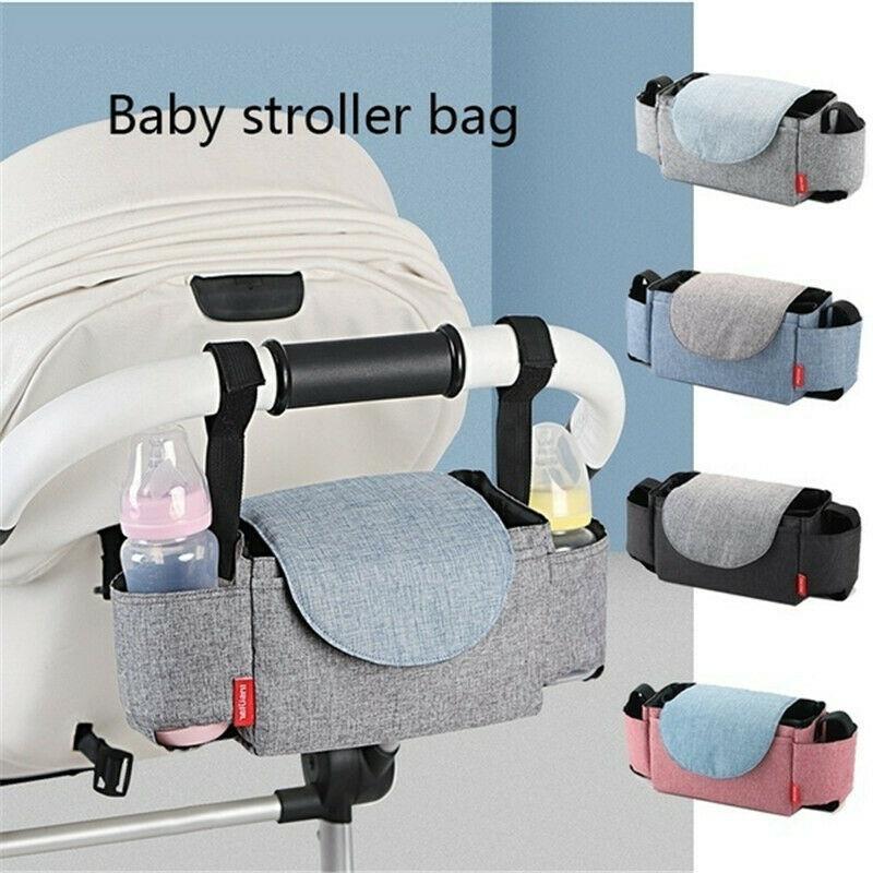 Geanta pentru agatat pentru carucior Geanta de depozitare pentru carucior Suport pahare pentru biberon Geanta de depozitare