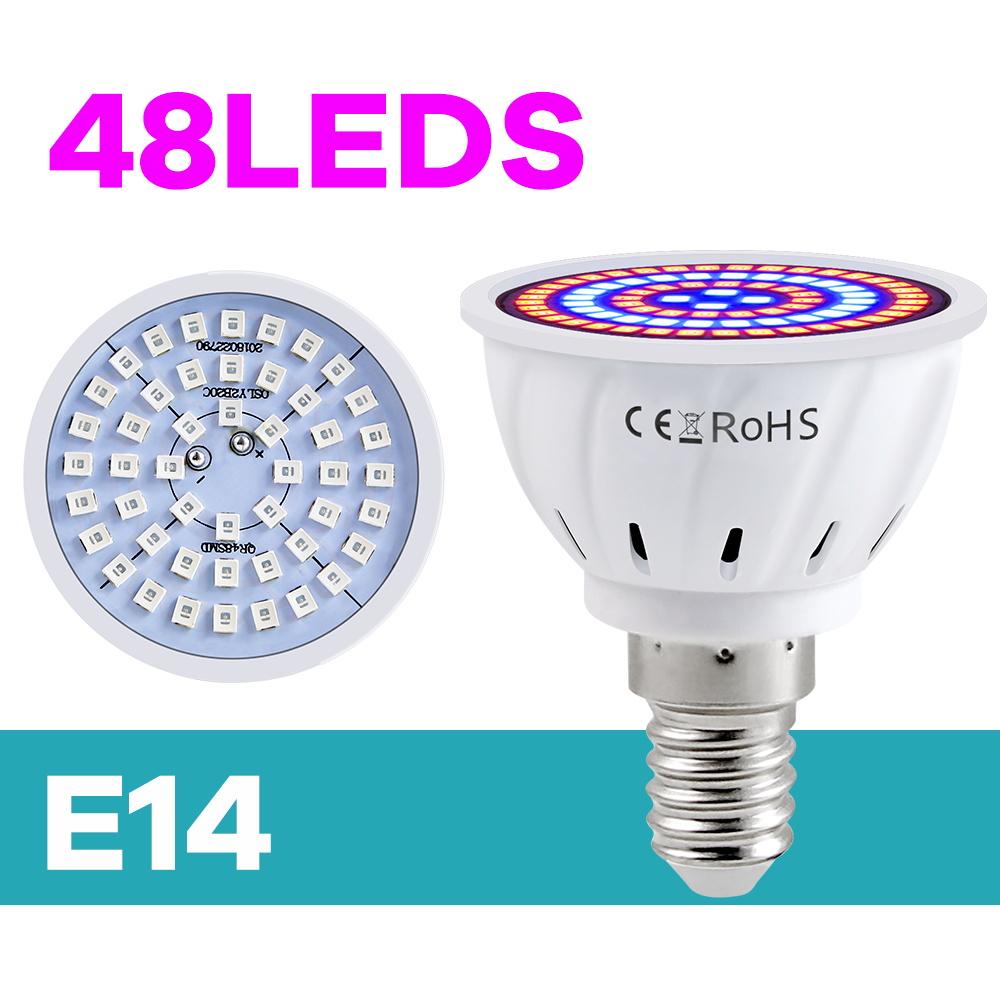 Plant Grow Light 220V LED Growth Bulb E27/E26 Full Spectrum GU10 Hydroponic B22 Seed Fill Lamp MR16 Succulent E14 Growing Lights