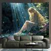 Magic Elf Princess Tapestry Dreamy Waterfall Wall Art In Bedroom Large Decorative Hanging Adding Magic To Your Space