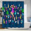 Tu Dance Party Shower Curtain Festive Disco Night Dancefloor Backdrop Home Decor Modern Abstract Art Bathroom Decoration Unique