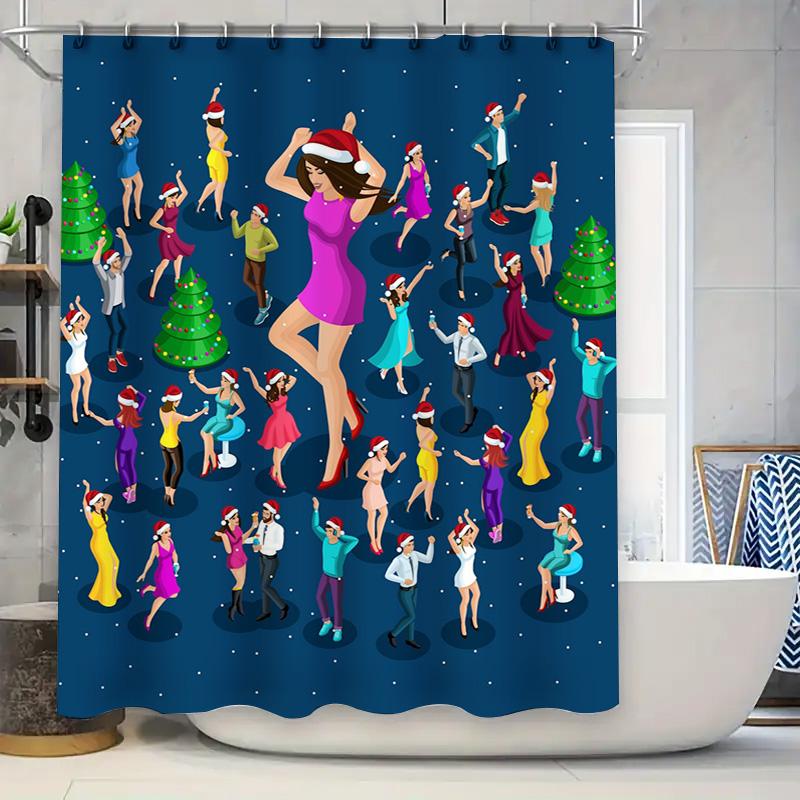 Tu Dance Party Shower Curtain Festive Disco Night Dancefloor Backdrop Home Decor Modern Abstract Art Bathroom Decoration Unique