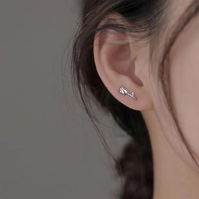 Elegant Tulip Flower Earrings: Light Luxury, Forest Style Ear Hooks