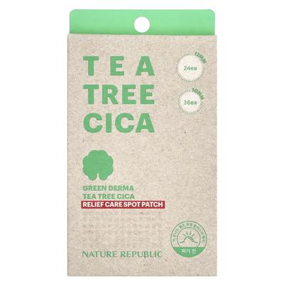 Green Derma Teebaum Cica, Beruhigende Pflege Spot-Pflaster, 60 Pflaster