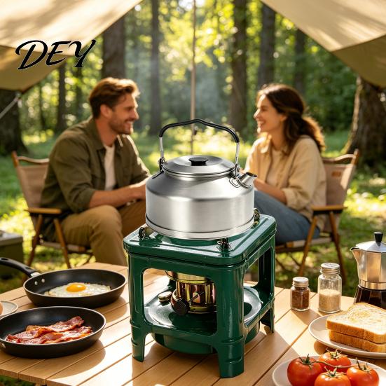 Manual Ignition Kerosene Stove Portable for Camping, 8-Wicks Emergency Camp Heater, Hiking Cooking Burner Lightweight Furnace Outdoor Picnic