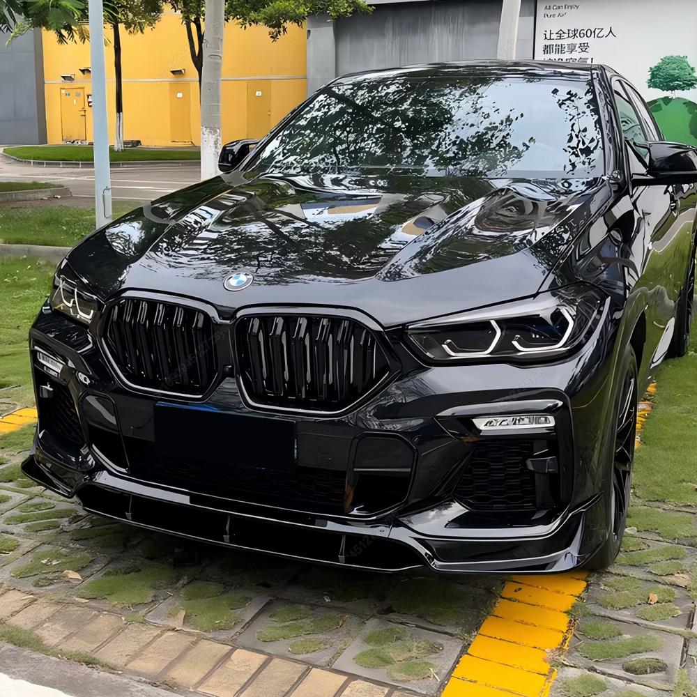 For BMW X6 G06 M50i M50d X6M F96 2019-2025 Front Bumper Grille Grill Single/Double Slat M Style Gloss Black Front Kidney Tuning