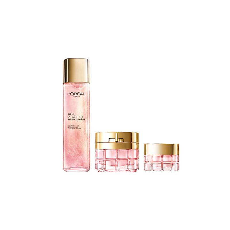 Loreal Paris Jin Zhi Zhen Yan Peony Luxurious Skin Care 4-piece set - three piece set Jin Zhi Zhen Yan Yan Essence Water 130ml Jin Zhi Zhen Yan Yan Y