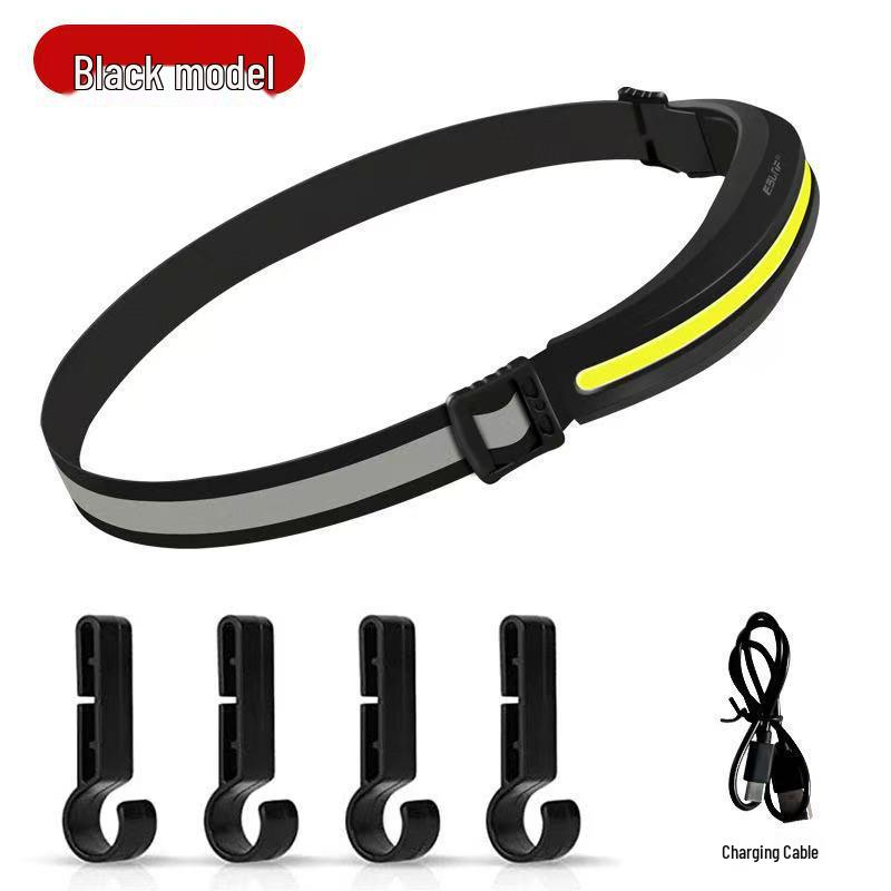 USB Rechargeable Running Headlamp with COB Work Light for Outdoor Camping