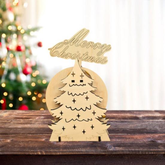 Wooden Rocking Santa Decoration Handcrafted Christmas Figurine for Windowsill Tabletop Festive Home And Shop Decor