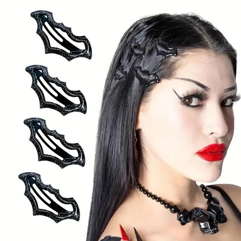 10Pcs Halloween Bat Hairpins Set Multi-Color Cute  Accessories For Women Girls Party Hair Styling Essentials Ideal Gift