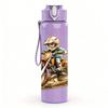 1PC Motocross Dirt Bike Rider Print 750ml Color Plastic Sports Water Bottle Leakproof Flip Straw Lid Suitable for Sports Office Home Use