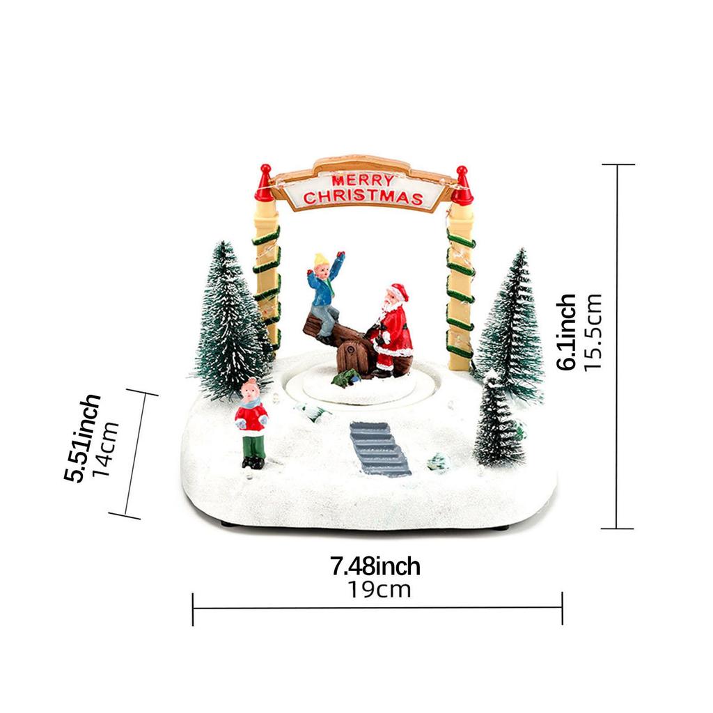 Christmas Snow Scene Music Box Music Movement for Girls Children Family