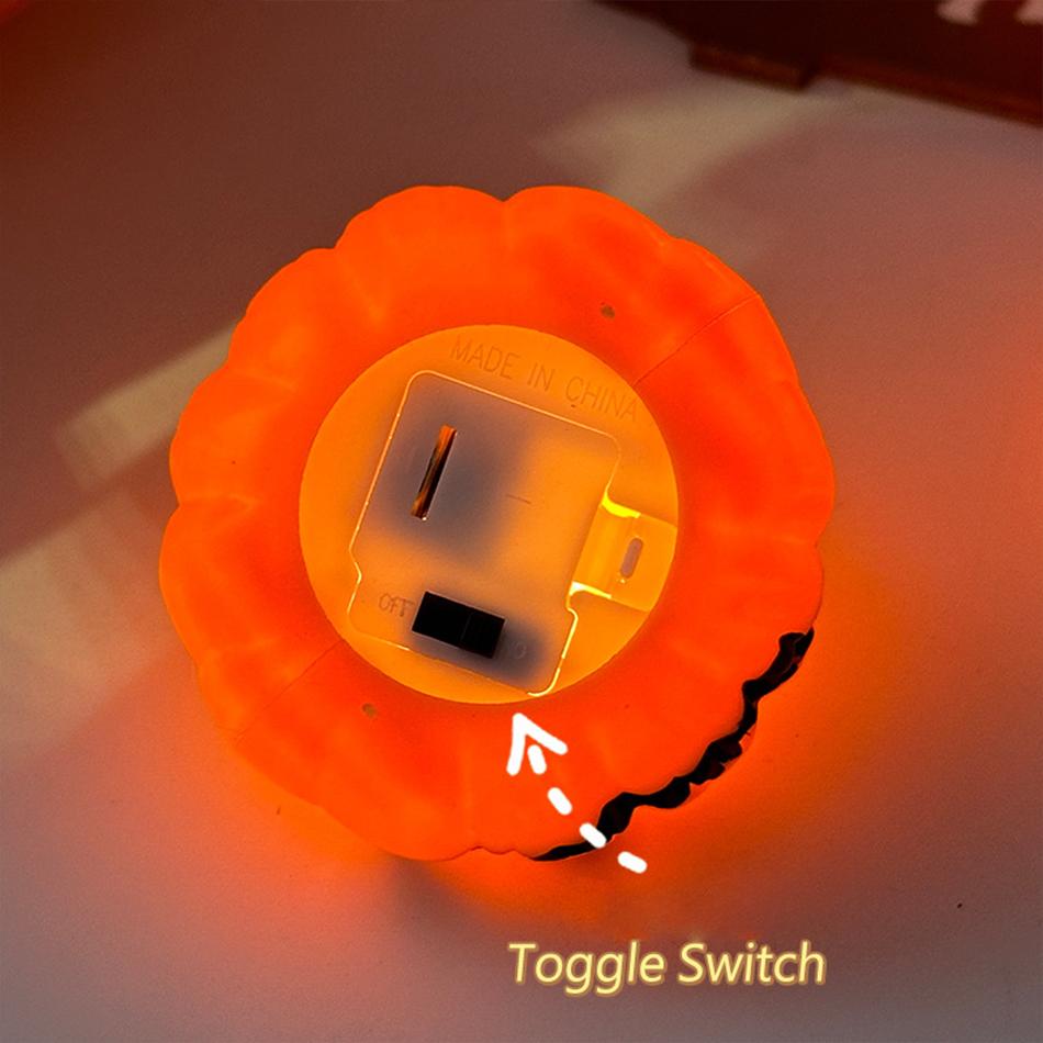 Pumpkin Lantern Candle Light Battery Powered Pumpkin Skull Ghost Spooky Light Halloween Party Decora Ambiance Candle Lights