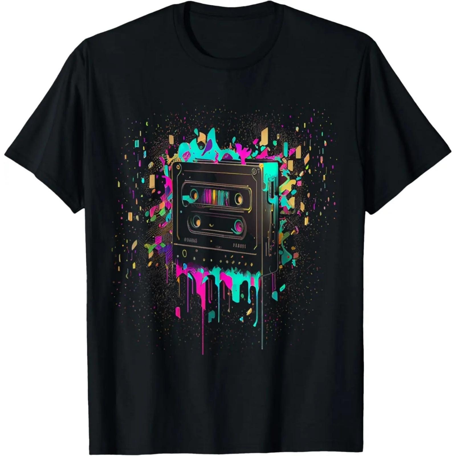 

80s vintage retro music outfit 80s 90s costume theme party T-Shirt XXXXXL різнокольоровий