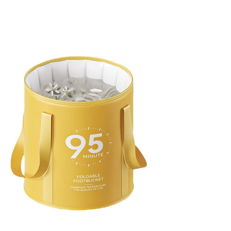 Cadă portabilă pliabilă pentru picioare, găleată pliabilă pentru spa picioare cu capac, înmuiere profundă pentru casă, călătorie