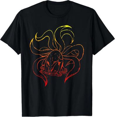 T-Shirt Naruto Shippuden Nove Code con Contorno Sfumato