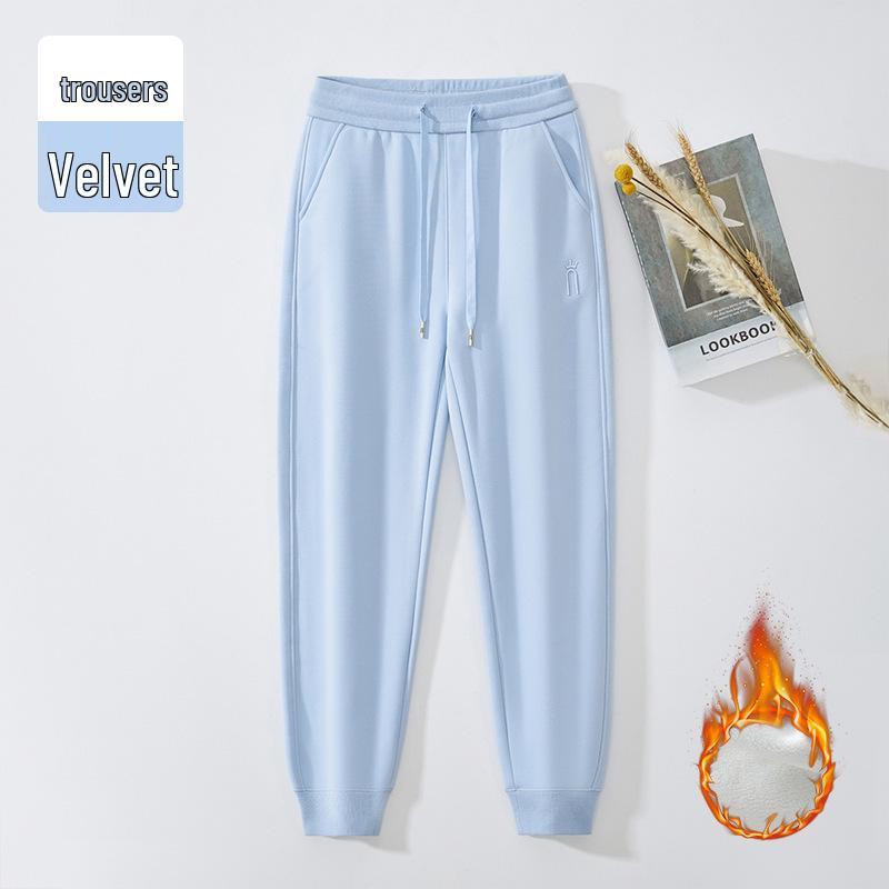 Женские спортивные штаны GAGN зимние синие флисовые теплые свободные Extra Large
