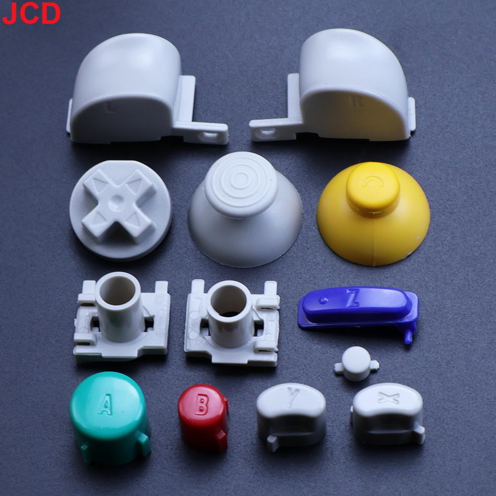 JCD Full Set Button For GameCube NGC Gamepad Power ON OFF Key A B X Y L R D Pads Mod Kit Silicone Pads Rubber Conductive Button