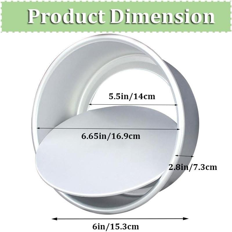 6 Inch Cake Mold Aluminum Alloy Anode Live Bottom Cake Tin Baking Tray Cake Pan Cake Pot Bakeware Round Cake Mould Baking Tool