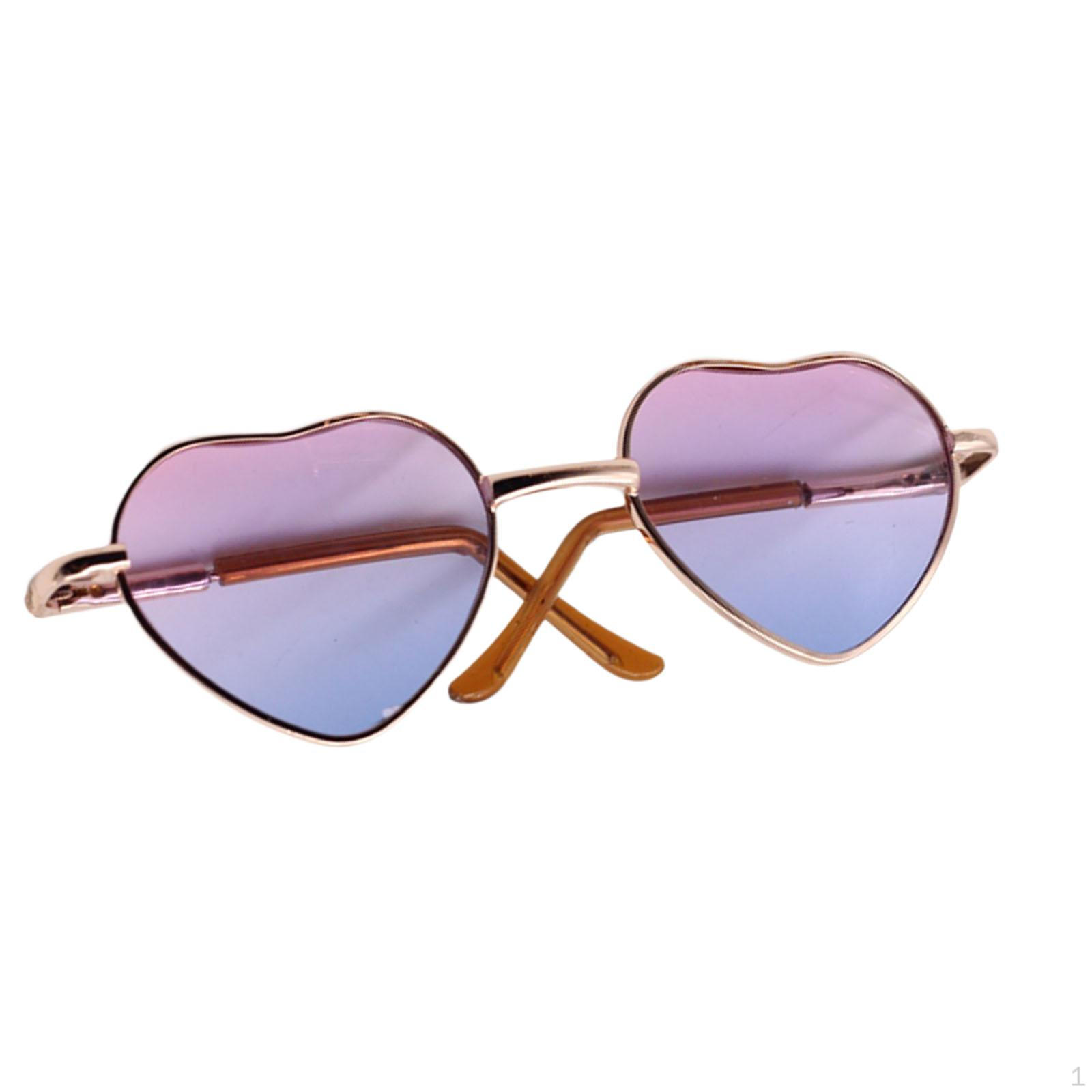 

Кукольные очки своими руками, игрушка в форме сердца, декор, модные поделки, подарочные солнцезащитные очки, мини purple to blue