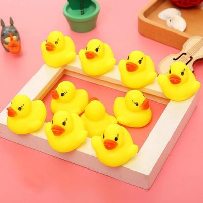 10/20 Mini Yellow Bathing Rubber Duck Bath Toy Squeaky Water Play Fun For Baby Kids