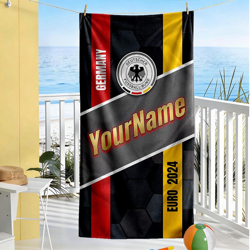 Eintracht Frankfurt Customize Your Name Beach Towel Super Soft Absorbent Ideal For Travel Outdoor Swim Pool Yoga Surf Camping Hiking Gym Gift Holiday