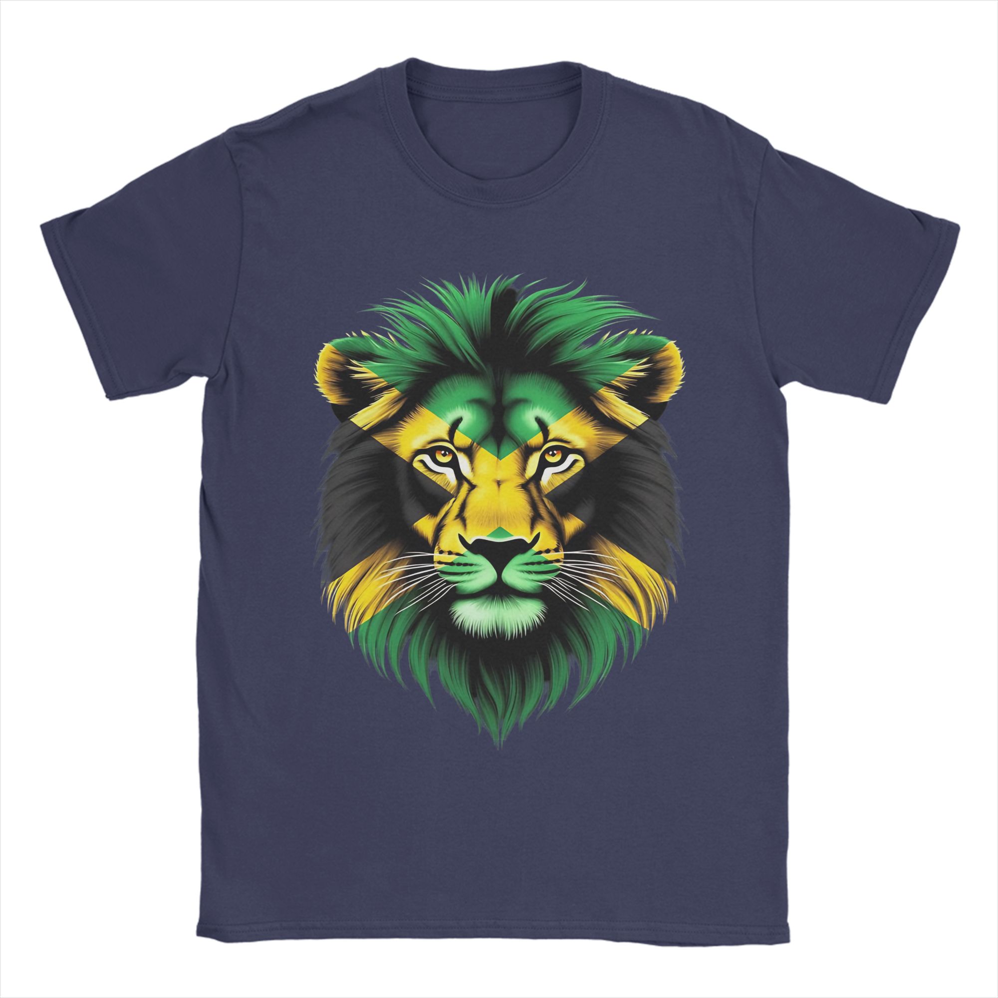 

Jamaica Flag Lion Face T Shirt Summer Jamaica Lovers TShirts Cotton Breathable Oversize Top Tees Short Sleeve Vintage Tops 3XL