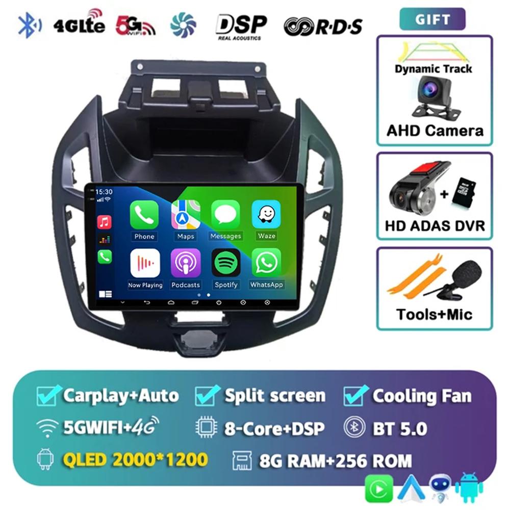 9" Radio Android 14 Audio For FORD TRANSIT Connect 2014 2015 CarPlay WITSON Multimídia Automotivo GPS WIFI DSP Car Stereo 2Din