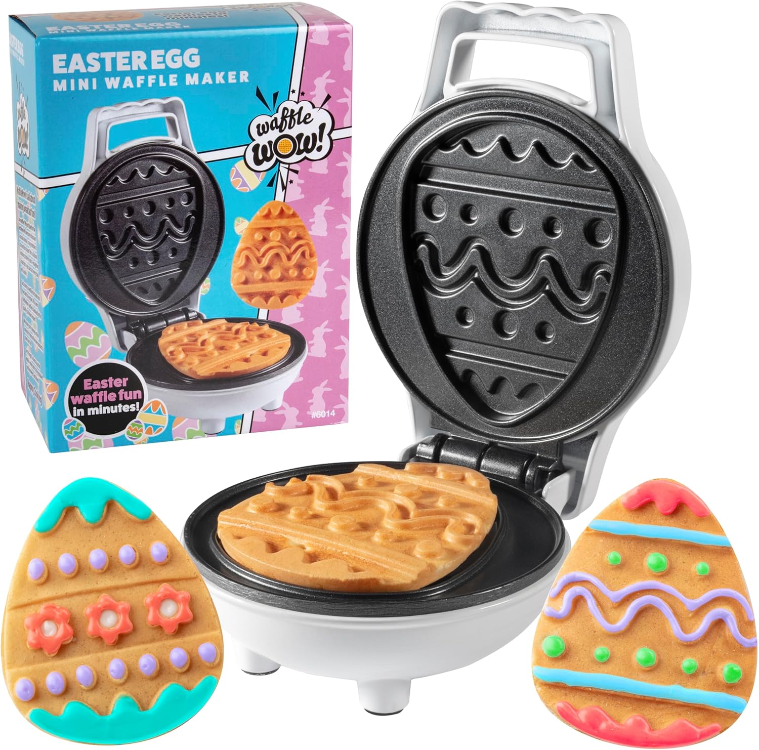 

Egg Waffle Maker- Make Double Sided Waffles or Pancakes w 2 Different Floral Designs, Ready to Decorate & Frost, Bre United States
