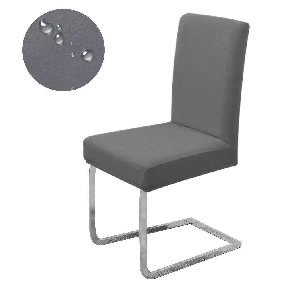 Housse de Chaise Imperméable Élastique Lisse Spandex Housse de Siège de Salle à Manger Protection de Chaise pour Restaurant Cuisine Banquet Housse de Siège