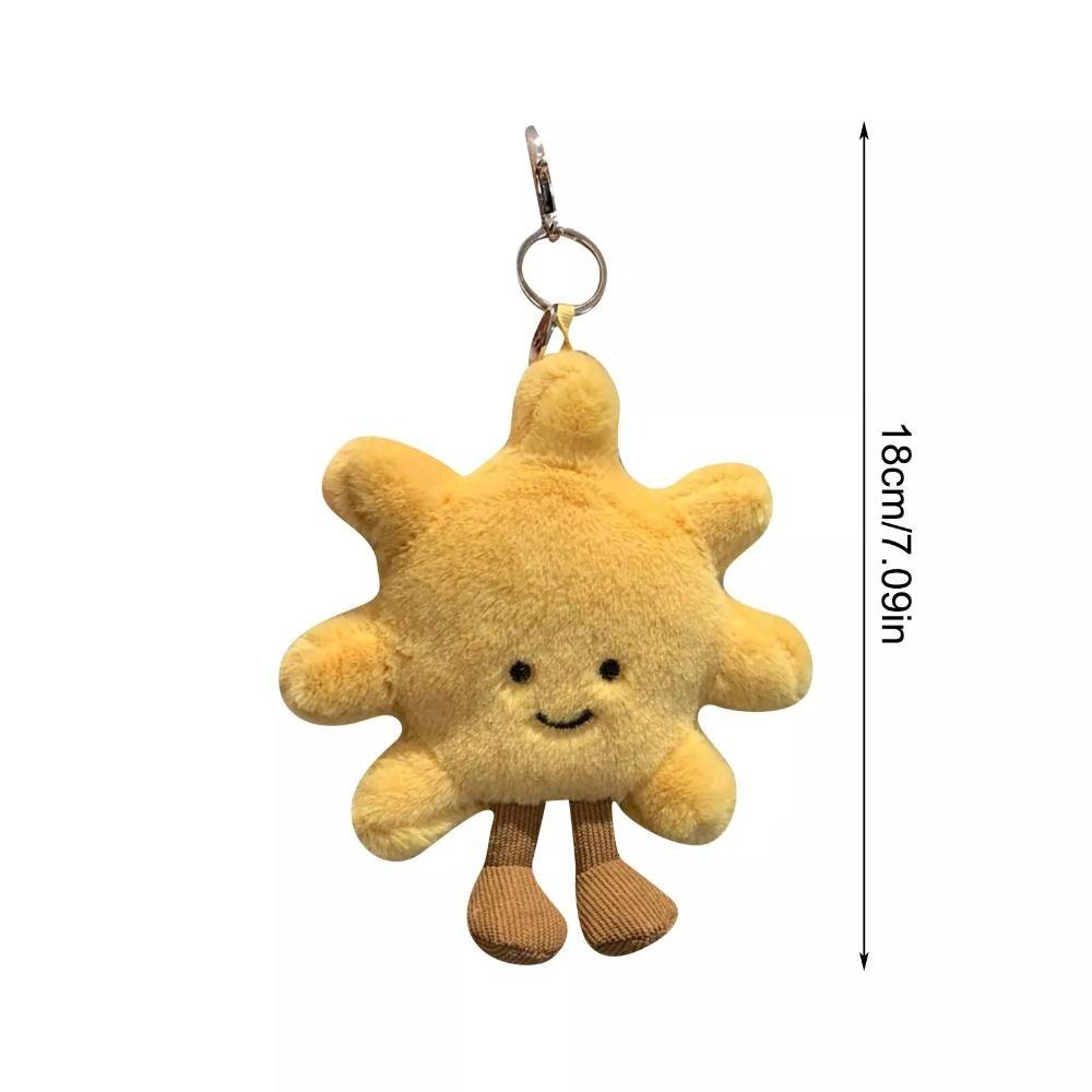 Jellycat Fashion Cartoon Sun Bag Charm Cute Soft Stuffed Sunflower Keychain Pendant Portable Plush Doll Pendant Xmas Gift