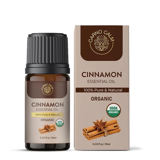 Pachet Combo Ulei Esențial Carno Calm | Pachet de 3 | Aprobat USDA, Ulei Pur de Scorțișoară, Ulei de Mentă, Ulei de Bergamotă, 10ml Fiecare pentru Aromaterapie