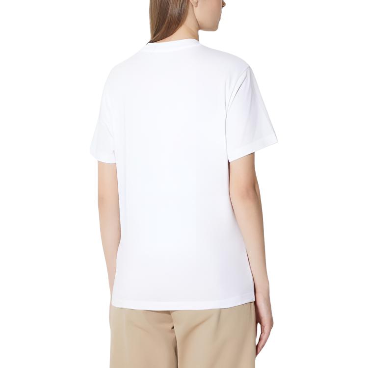 Carhartt WIP FW24 Logo Print Crew Neck Short Sleeve T-Shirt Women tops White I032215-02-XX