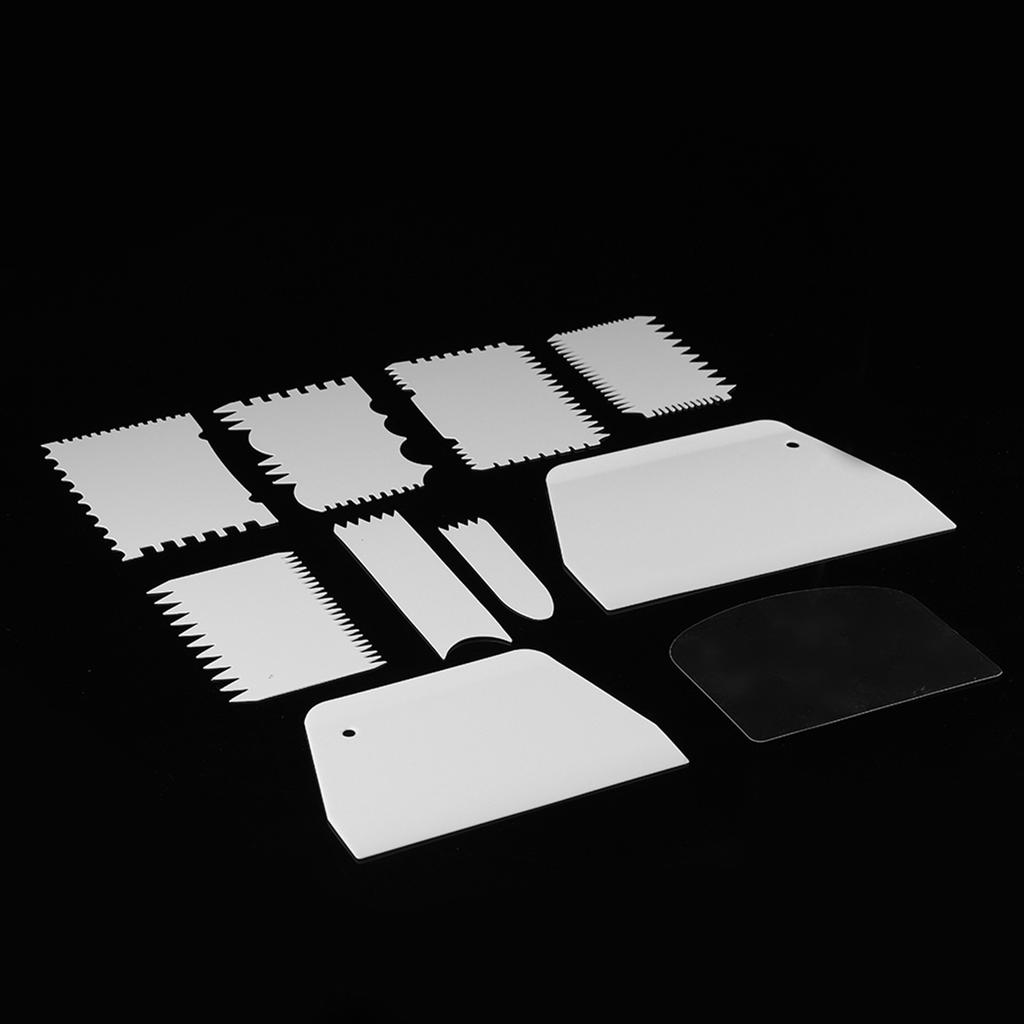 Cake Ribbon, 10 Pieces/Set Plastic Dough Cutter Food Scrapers Cake Decorating Scraper Floating Cake Decorating Tools for Baking