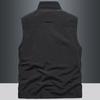 Tooling Vest Men'S Spring And Summer Multi-Pocket Outdoor Vest Stand-Up Collar Vest Fishing Photography Mountaineering Vest Logo
