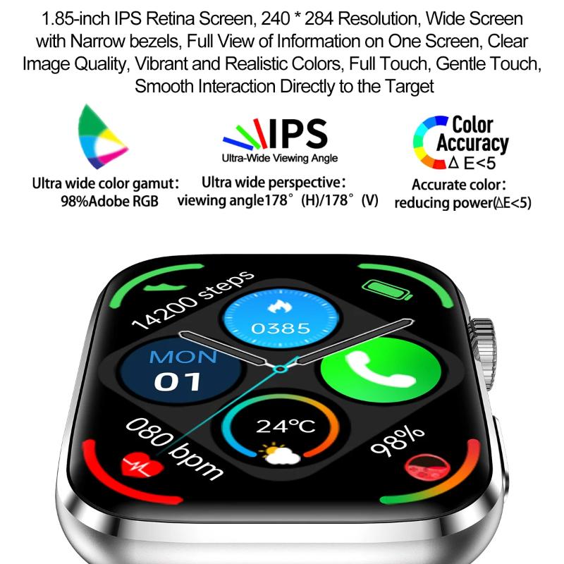 2025 New NFC Smat Watch Women 1.85-inch Blood Pressure Heart Rate Bluetooth Call Female Health Smarwatches Ladies for IOS Android