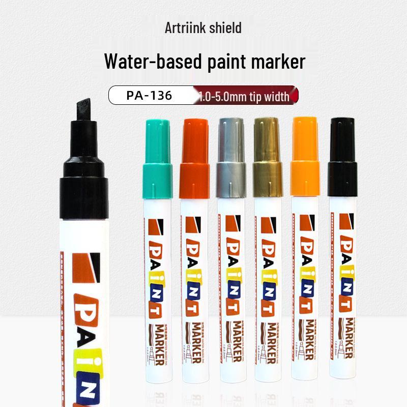 Waterproof Quick-Dry Fade-Resistant Paint Pen for Tires, Graffiti, Metal Touch-Ups, and Construction Marking