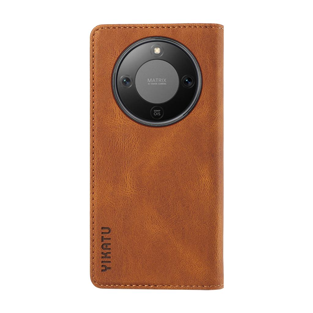 For Honor Magic8 Lite 5G/X9d 5G/X70 5G Leather Cover YIKATU YK-004 Skin-Touch Wallet Phone Cases