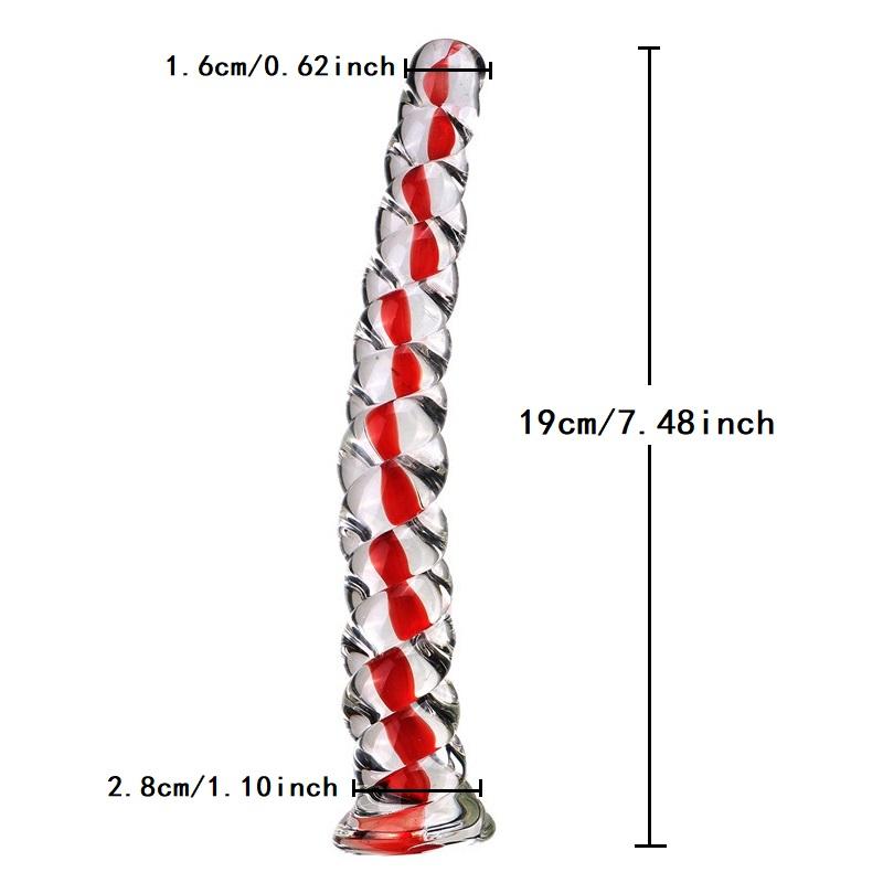 Crystal Glass Twist Spiral Anal Plug Erotic Adult Anus Butt Plug Anal Dilator Glass Dildo Sex Toys For Woman Men Ass Plug