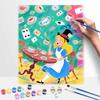 Disney Alice In Wonderland Tea Party Oil Paint by Numbers Painting Kit Handmade Diy Home Decoration Gift