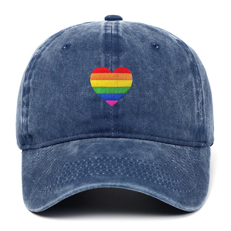 Rainbow Embroidered Baseball Cap with Custom Logo