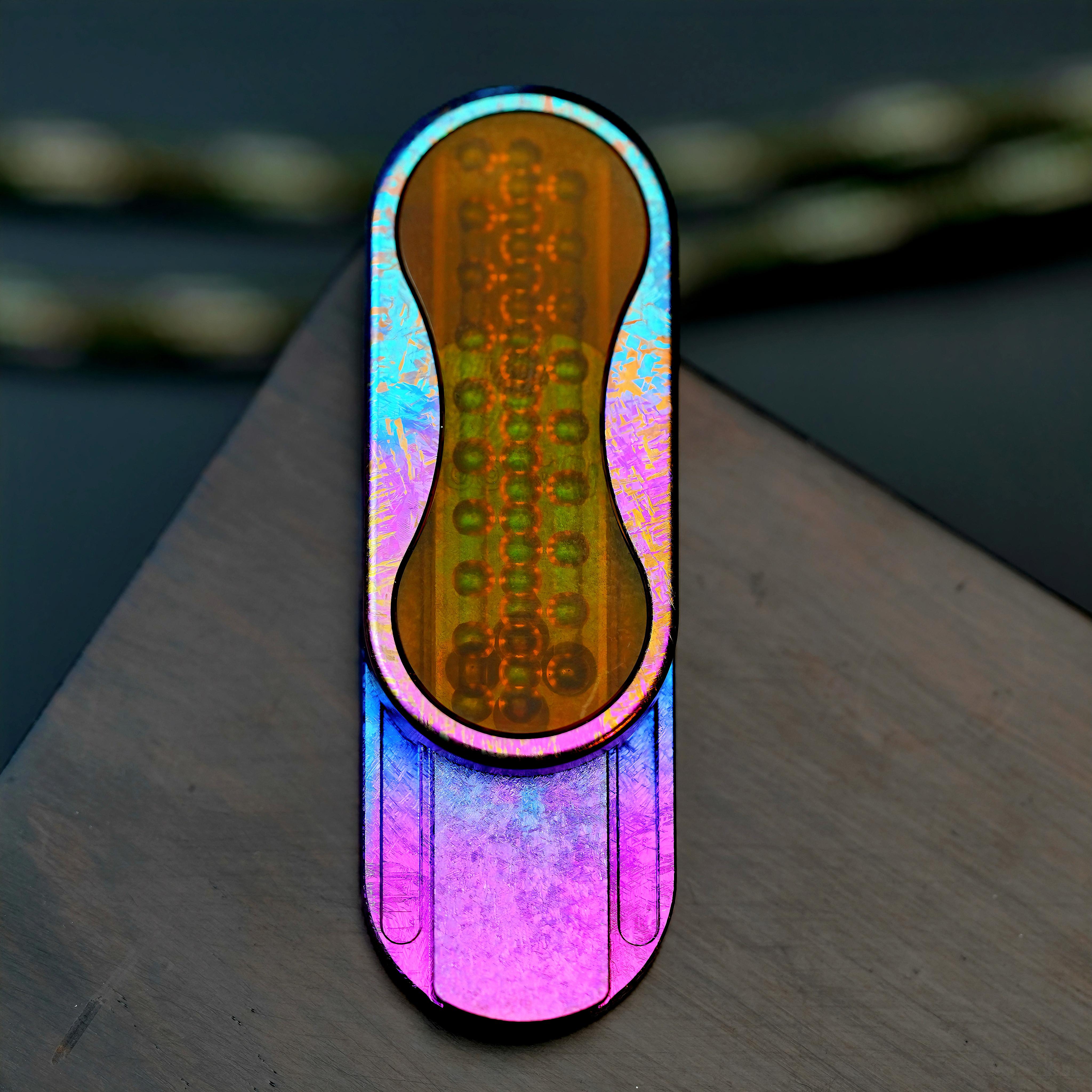 

Metal Titanium Mechanical Slider Fidgeting Magnetic Push Card Paragraph Multiple Track Haptic Coin Edc Stress Ease Tactile Plaything