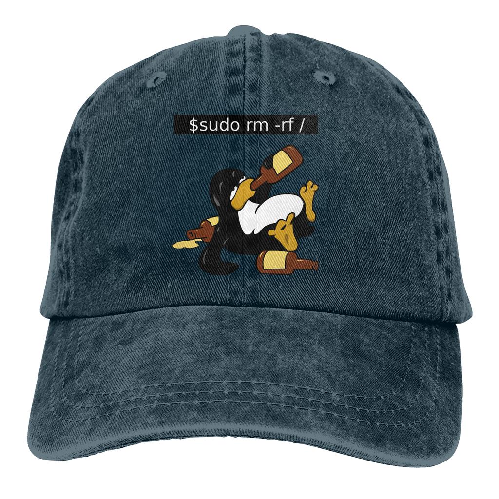 Command Baseball Caps Peaked Cap Linux Operating System Tux Penguin Sun Shade Hats for Unisex