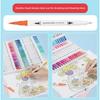 12 Colors Drawing Watercolor Art Markers Pen, Double Tip Brush Fineliner Colouring Painting Pens Set, Art Stationery Supplies