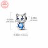 Copper Cat Heart Hugging Beads Charm Suitable For Women'S Exquisite Bracelets Diy Jewelry Gifts