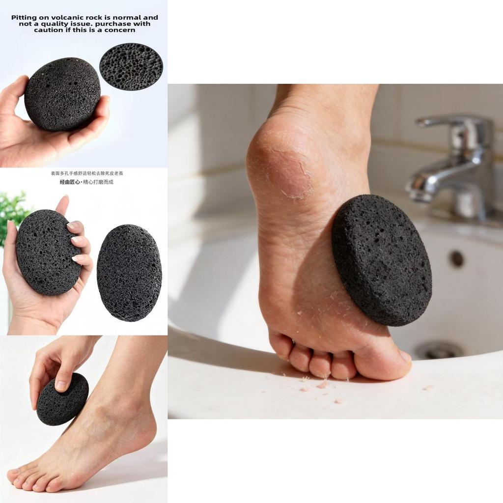 Volcano Stone Foot File Black Elliptical Callus Remover For Pedicure And Foot Care