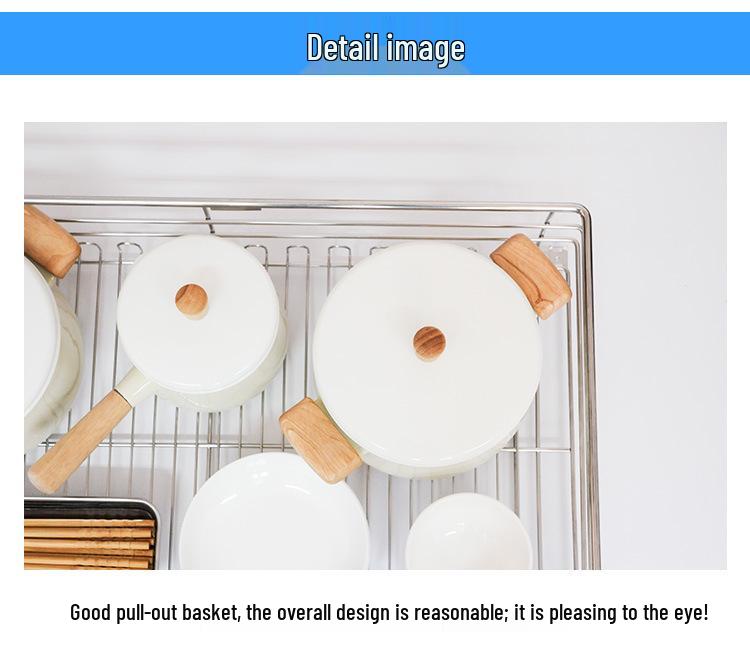 Shane Dvouvrstvý výsuvný košový zásuvkový regál pro kuchyňské skříňky